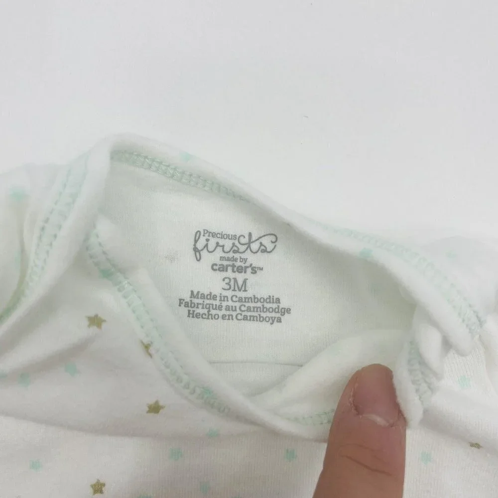 Carters Precious‎ Firsts Gender-Neutral Infant 3-6 Months Star Bodysuit Hat 1801